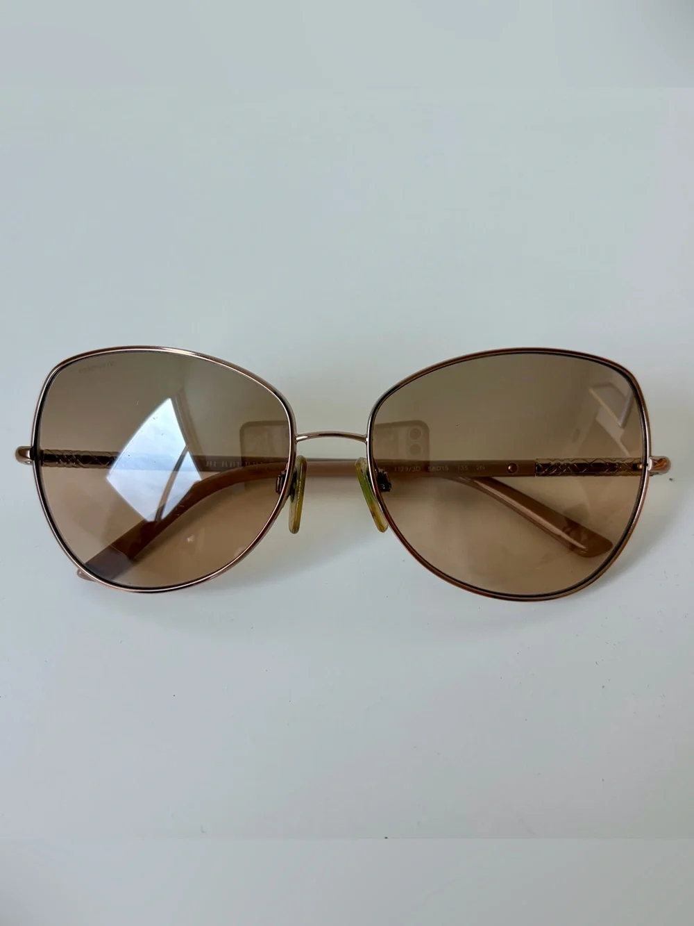 Burberry Rose Gold Cat-Eye Sunglasses Brown Gradient Lenses